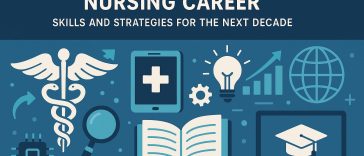Modern nurse using digital technology to enhance skills and adapt to evolving healthcare trends