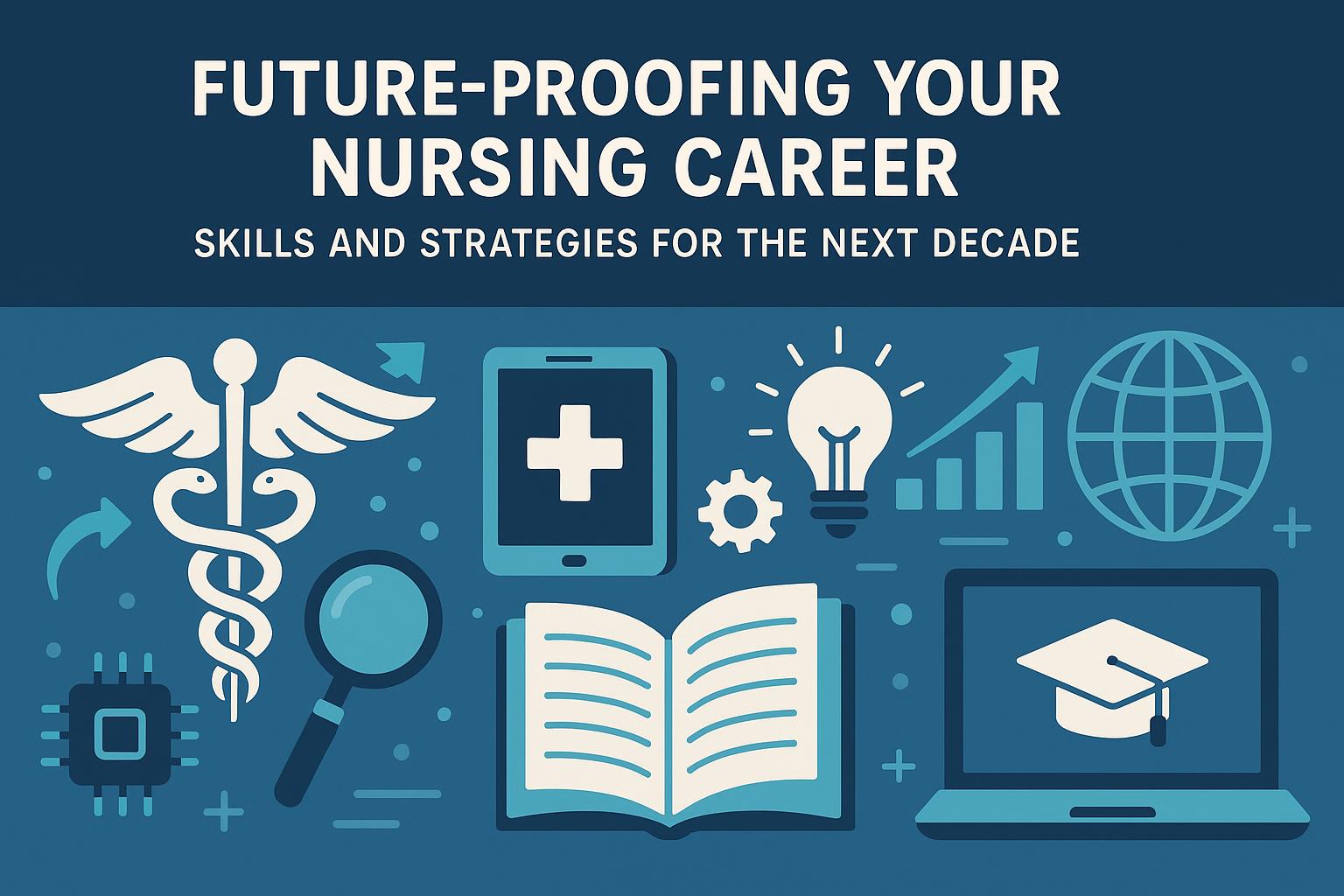 Modern nurse using digital technology to enhance skills and adapt to evolving healthcare trends