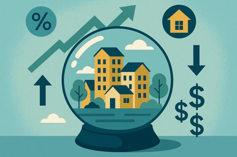 Modern apartment buildings symbolizing future real estate trends and rental market predictions