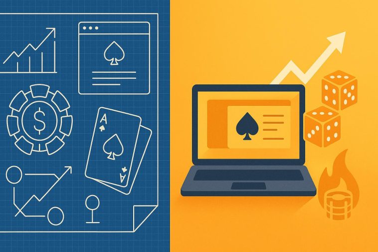 Digital casino platform concept with innovative gaming technology and API integration solutions