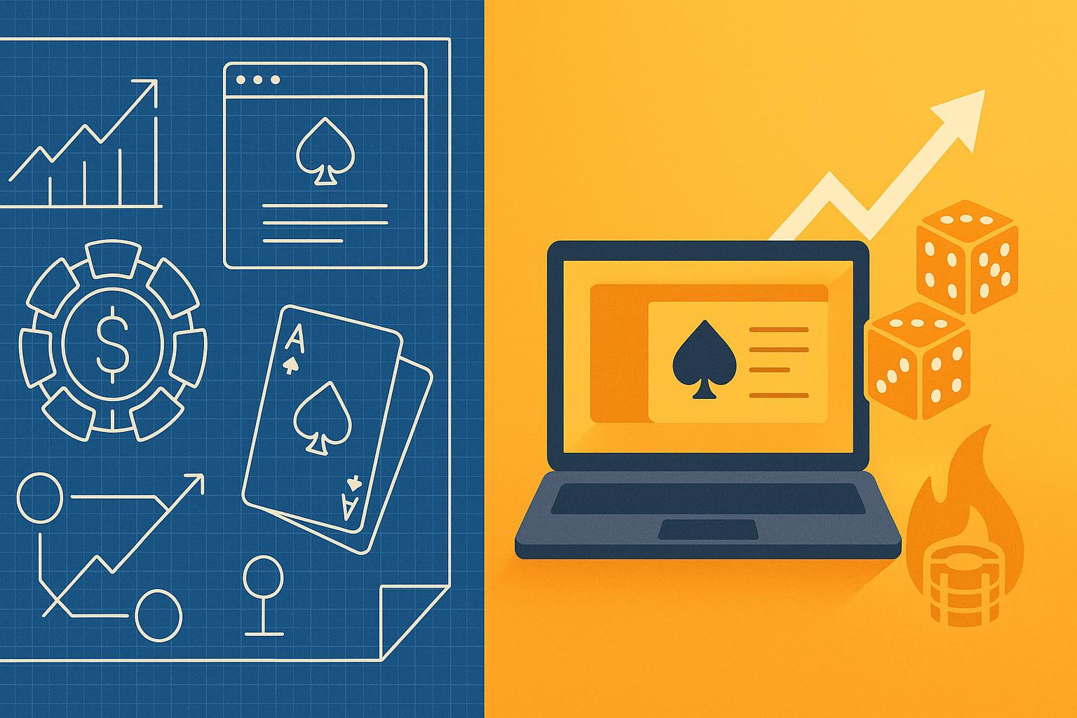 Digital casino platform concept with innovative gaming technology and API integration solutions