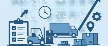 Modern warehouse streamlining logistics with organized inventory and efficient transportation systems