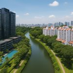 River Modern condominium exterior view compared to Chuan Park residential development in Singapore
