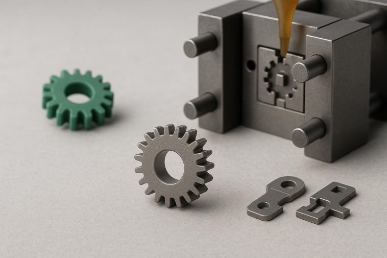 Metal injection molding process with metal powders and molded parts for PBTT Corp manufacturing