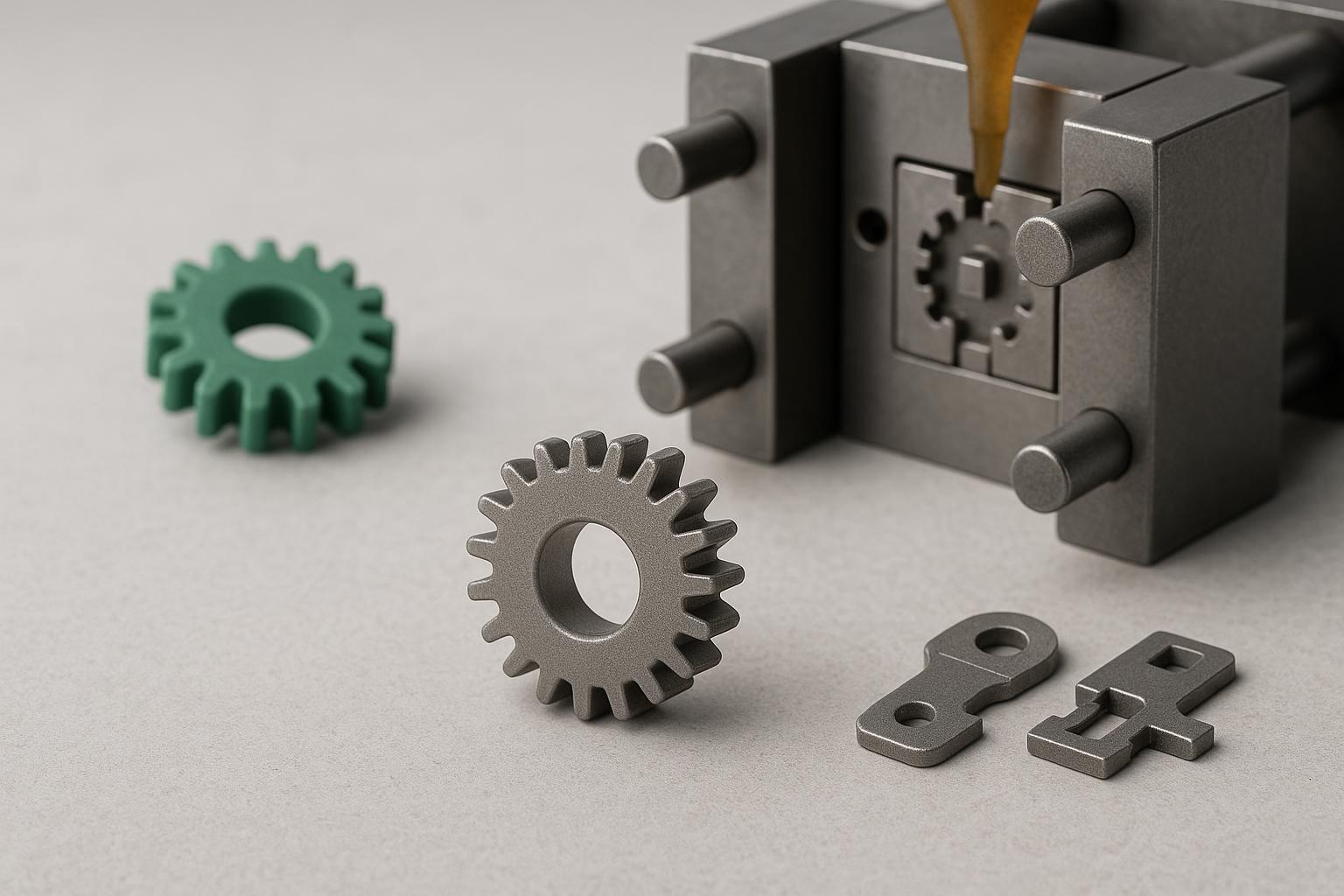 Metal injection molding process with metal powders and molded parts for PBTT Corp manufacturing