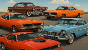 Classic MOPAR cars showcased in a collector’s guide to MOPAR automotive history