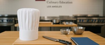 Culinary students practicing cooking techniques at Institute of Culinary Education Los Angeles